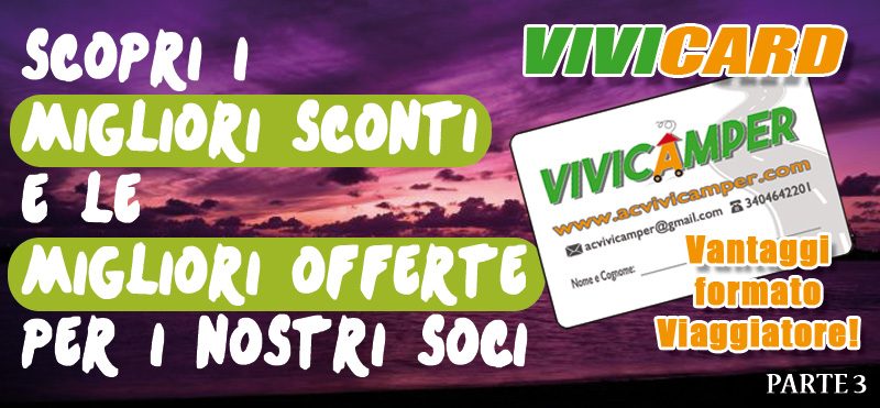 Sconti migliori per camper -Vivicamper 2019 – parte 3